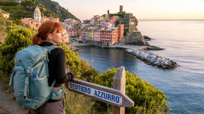 a woman in a backpacker's