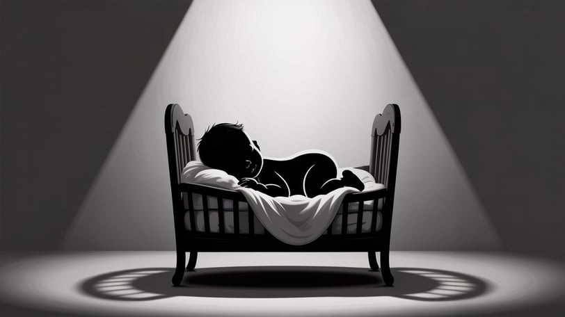 a person laying in a bed with a baby