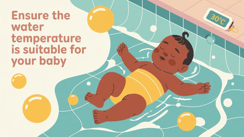 a baby in a yellow swimsuit is shown in this illustration
