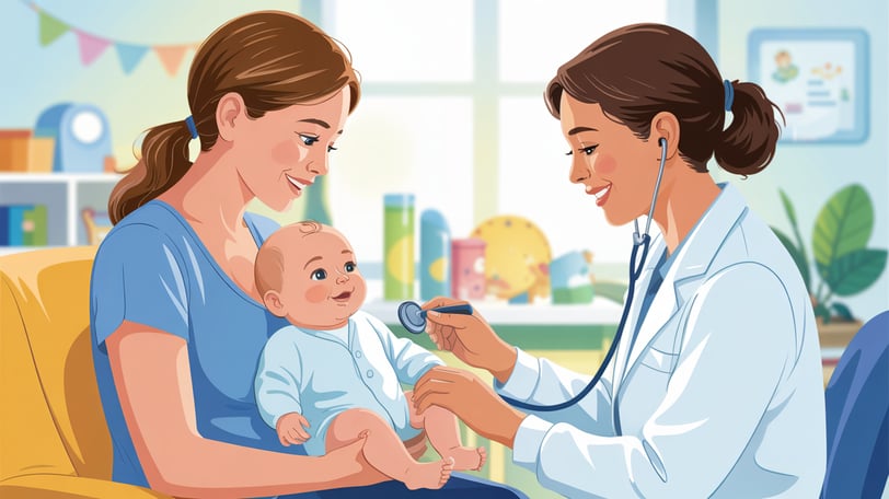a doctor examining a baby's heartbeat