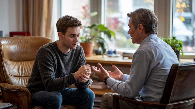 a young man in therapy
