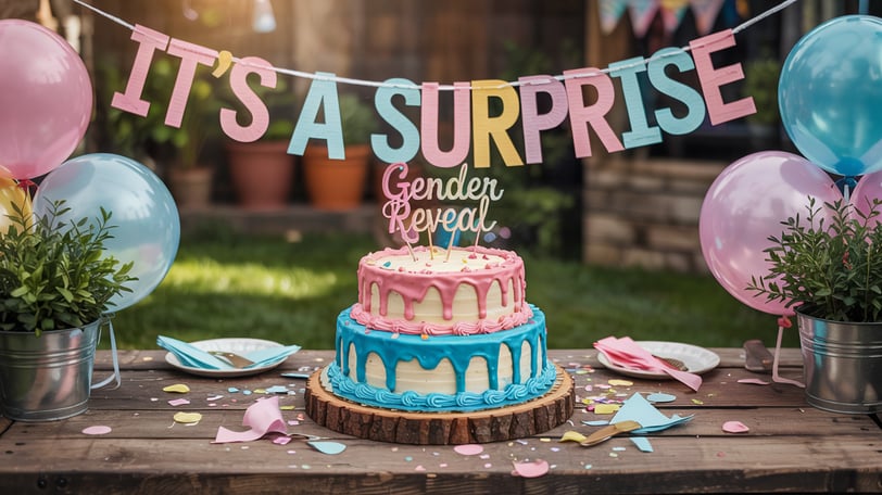 a cake from a gender reveal