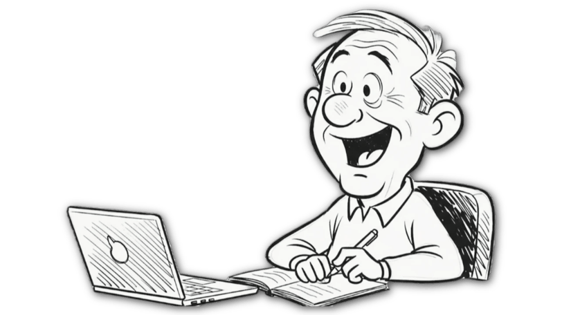 An adult Japanese language learner is enjoying their online lesson. 