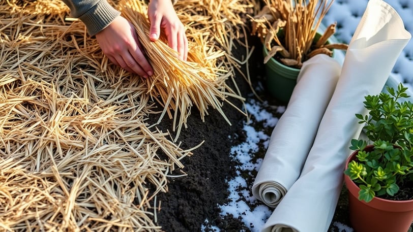 Técnicas de cobertura do solo para o inverno. Mantenha suas plantas aquecidas e saudáveis.