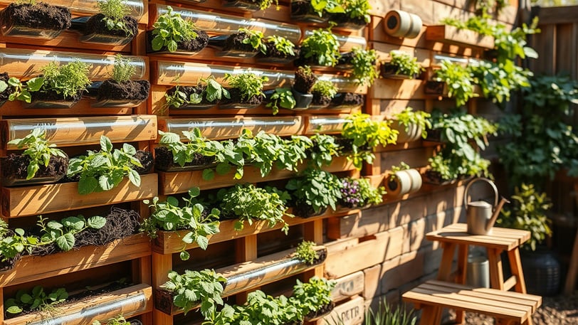 Hortas suspensas e verticais para espaços pequenos. Reaproveite materiais e cultive suas plantas.