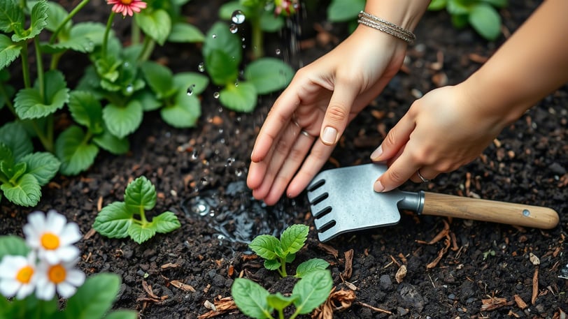 Aprenda a regar e revolver a terra sem espalhar ervas daninhas. Práticas simples para seu jardim.