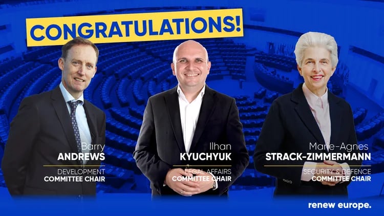 Liberal MEPs Elected to Chair Key European Parliament Committees