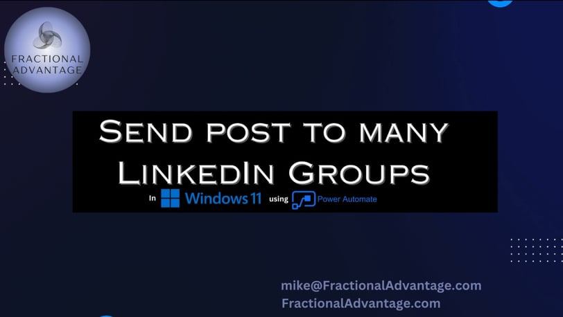 Send Post to many LinkedIn Groups