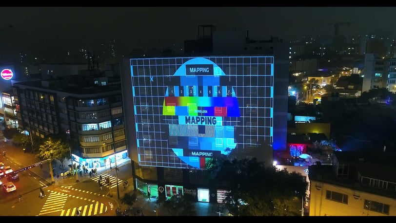 video mapping proyeccion proyección edificio miraflores