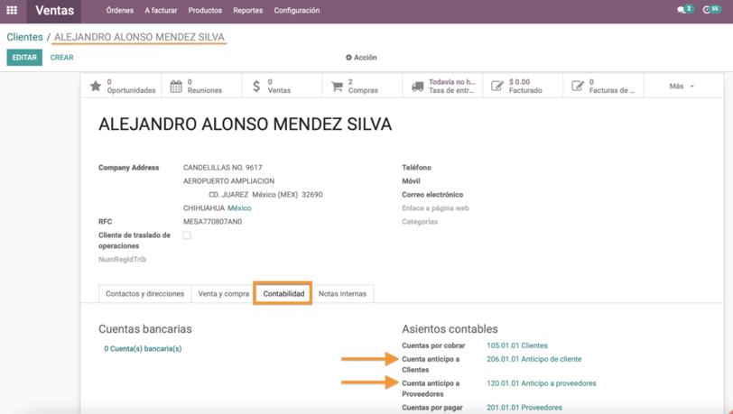 Configuración de cuenta