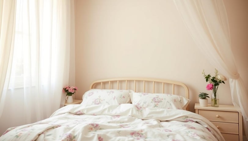 Cozy bedroom nightstand with natural elements, featured by Regal Touch Home.