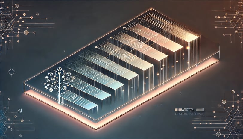 Abstracte weergave van de roadmap naar Artificial General Intelligence