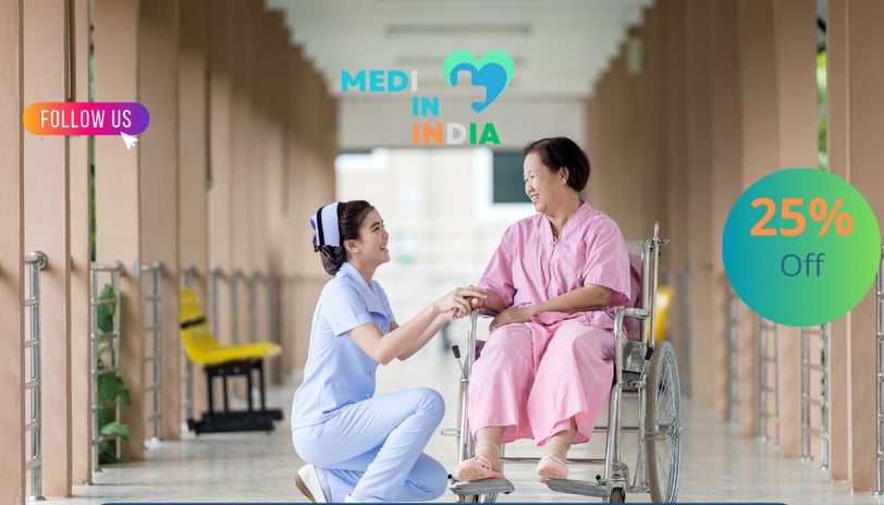 Modern hospital in India, Doctor consulting with patient, Traditional Indian medicine