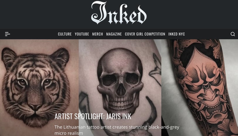 Jaris ink Interview with Inked mag about micro realism tattoos