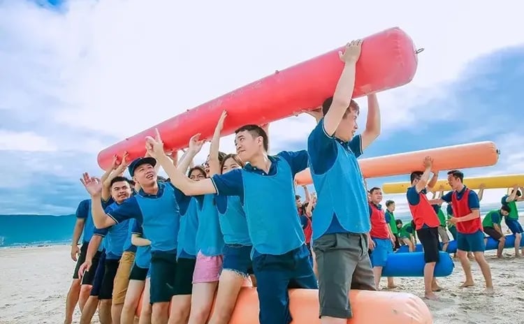 gậy hơi team building