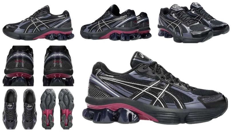 a collection of different sneakers, Asics Gel-Kinetic Fluent
