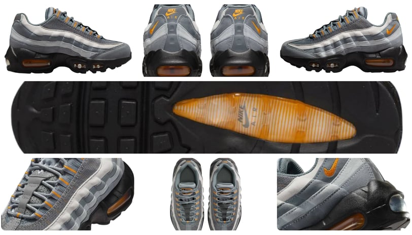 a collection of different sneakers, Nike Air Max 95