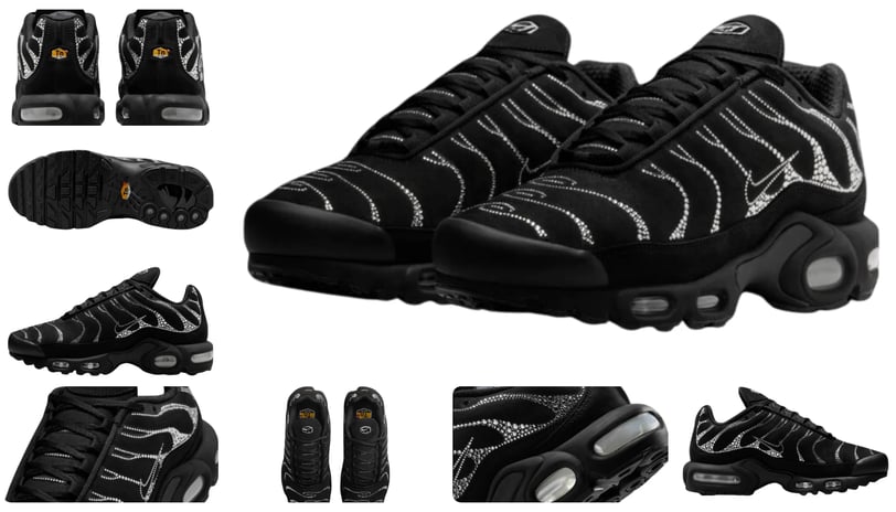 a collection of Nike Air Max sneakers collab by Swarovski