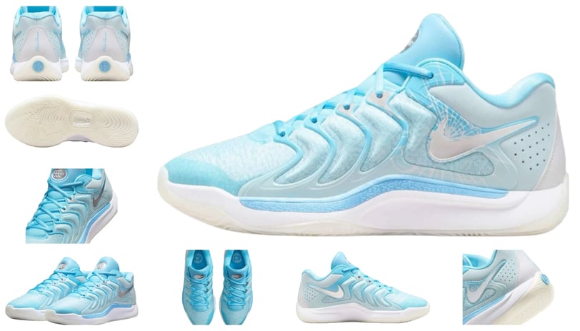 a variety of different types of sneakers Nike KD 17