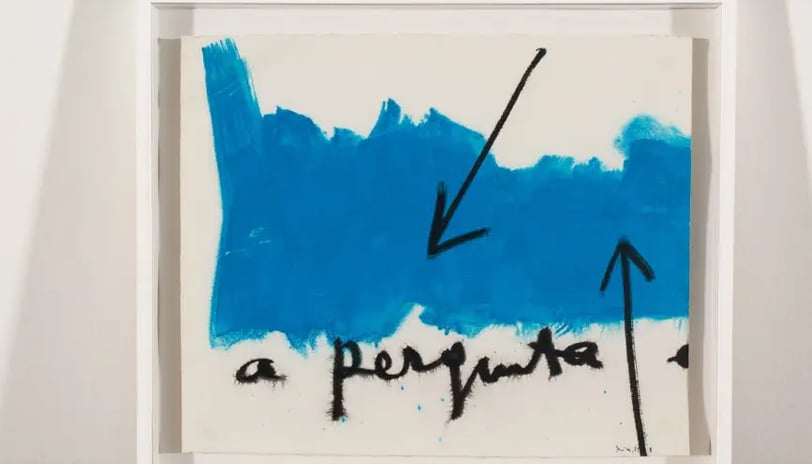 Mira Schendel, A Pergunta, 1965, guache sobre papel, 31,5 x 38 cm, Coleção MAR Museu de Arte do Rio