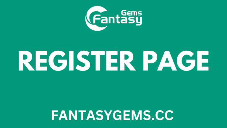 Fantasy Gems Register Pages easy to Sign up