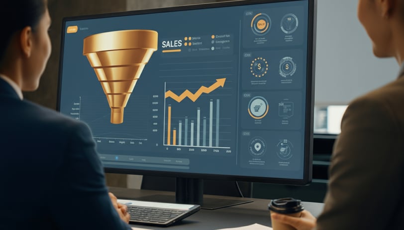 Sales team collaborating on sales funnel optimization and go-to-market strategies, showcasing Verve Phoenix's expertise