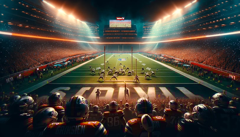 Dramatic Moment at Levi's Stadium during a pivotal play of Super Bowl LX