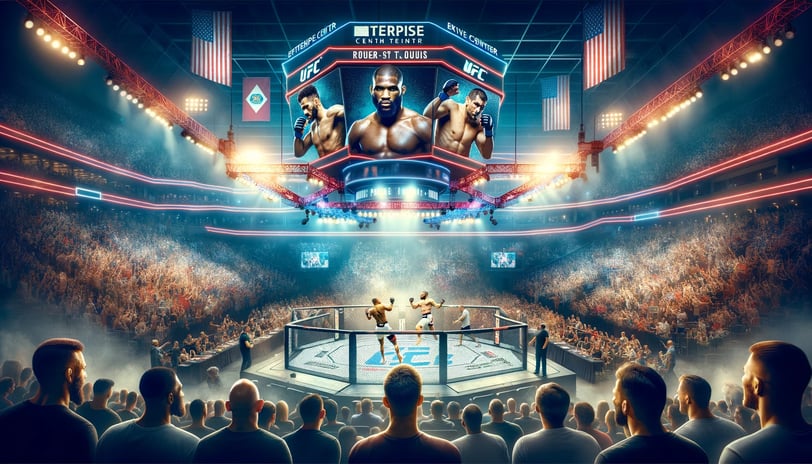 UFC Fight Night at Enterprise Center with Derrick Lewis and Rodrigo Nascimento in action.