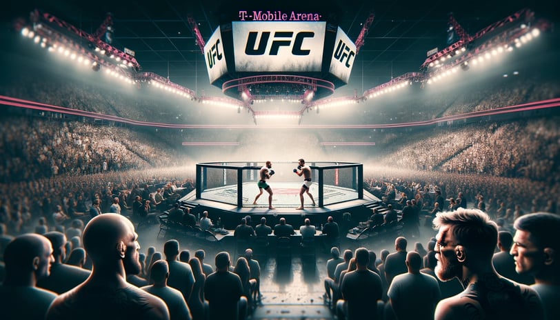 Conor McGregor vs. Michael Chandler facing off in the octagon during UFC 303.