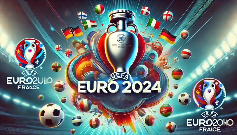 Digital artwork depicting the UEFA EURO 2024 logo and branding.
