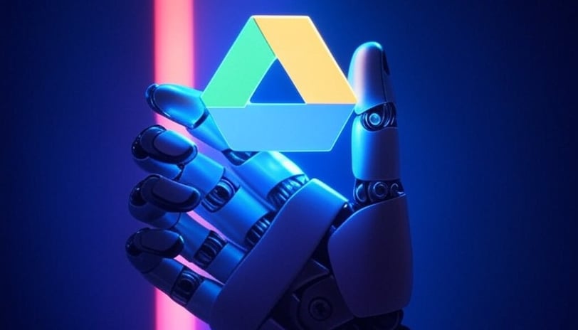 a robot hand holding a triangle shaped triangle