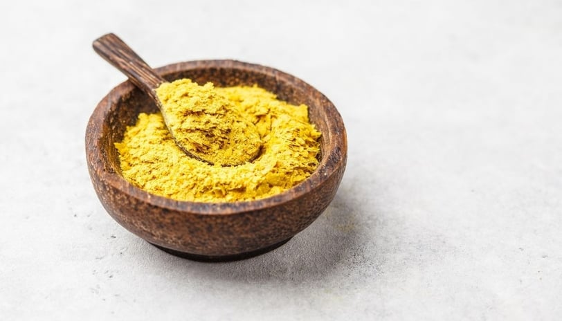 a bowl of vegan nutritional yeast