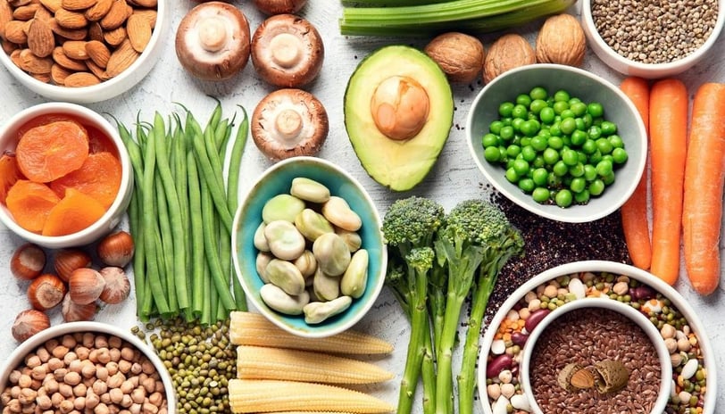 A table full of plant based food