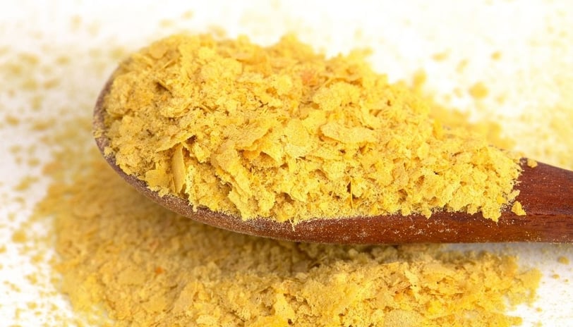 a spoon of plant-based yeast