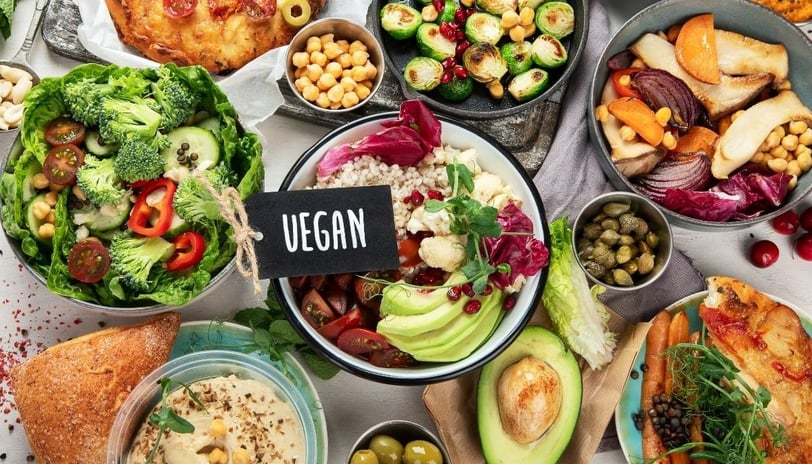 a table with a variety of different types of plant based food