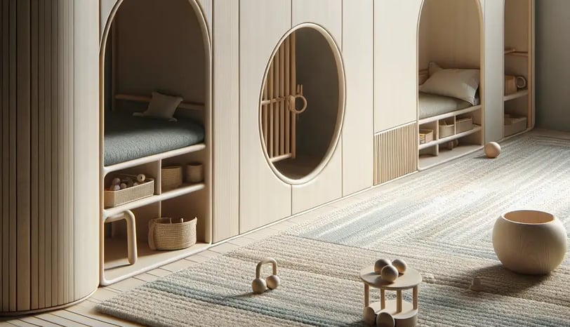 japandi style children's playroom