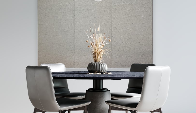 persiana painel em uma sala de jantar em Birigui