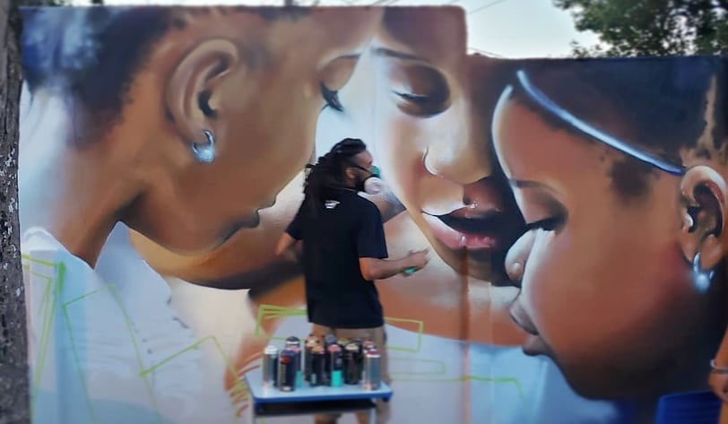 Carão (Tadeu Roberto Junior), utiliza muito a temática Afro Brasileira