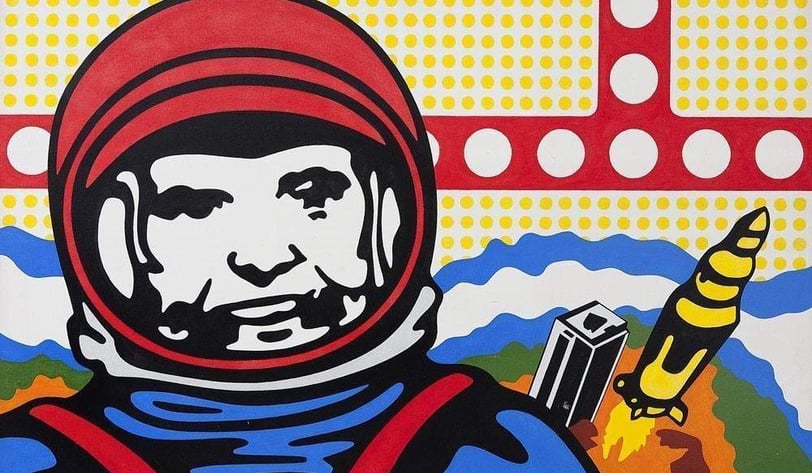 pintura do artista CLAUDIO TOZZI Astronauta