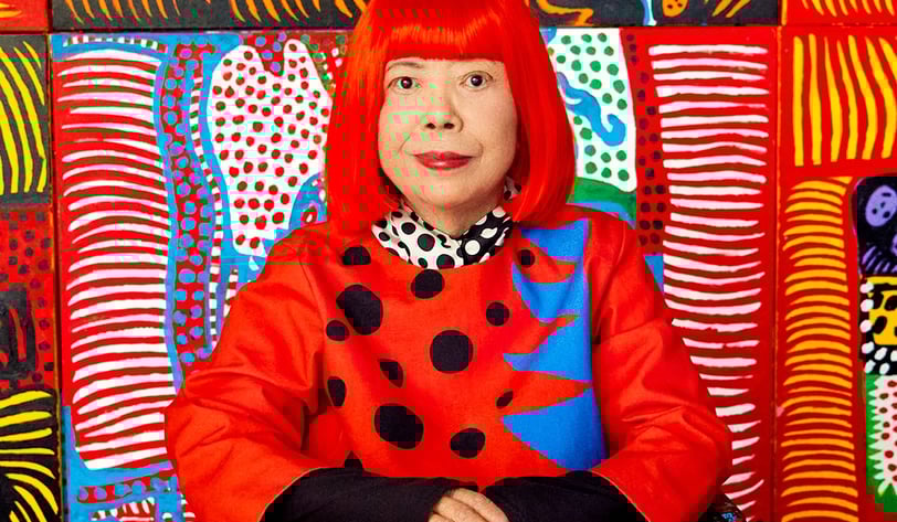 Fotografia da artista Yayoi Kusama