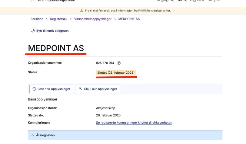 Medpoint AS,Statsforvalteren i oslo,Christer T. Larsen, Majorstuen,Frogner,Ullern,Oslo kommune,Slemdalsveien 1, 0369