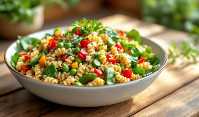 Colorful Veggie & Quinoa Pasta Salad