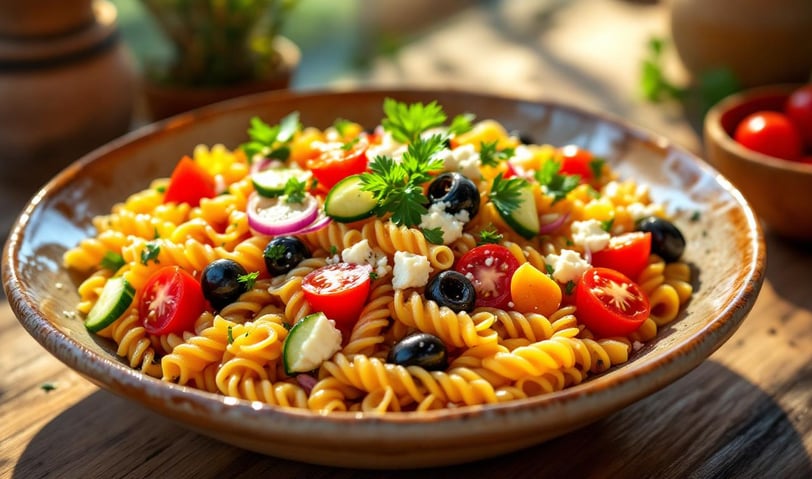 Mediterranean Chickpea Pasta Salad