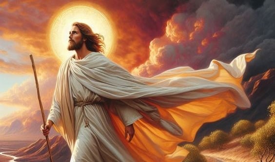 Jesus walking in faith