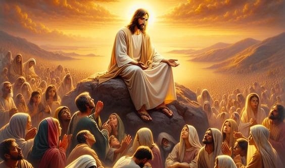 Jesus Christ giving lessons to his children