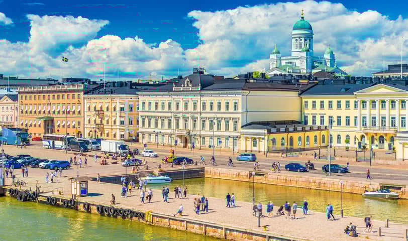 Picturesque cityscape of Helsinki, Finland
