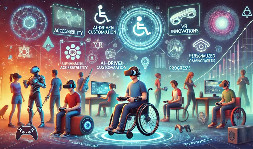 jogadores utilizando tecnologias futuras, como VR adaptável e IA personalizada, em um ambiente