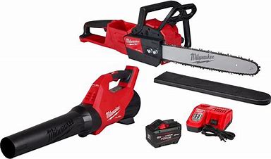 Milwaukee 2727-21HDB M18 FUEL Brushless 16 in. Chainsaw & Blower 12.0Ah Kit