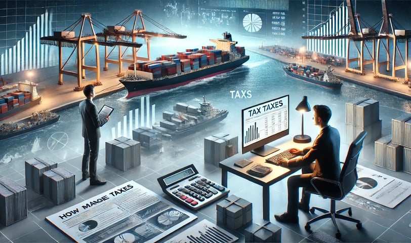 Ilustrasi manajemen pajak perusahaan transportasi laut - SMR Konsultan Pajak Terpercaya Bekasi