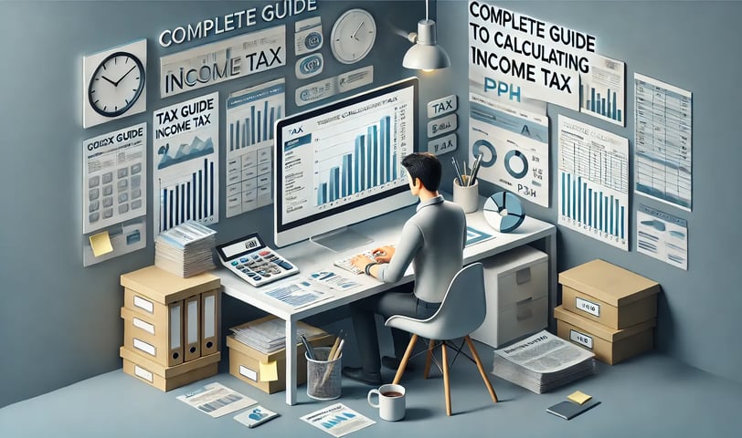 Ilustrasi penghitungan pajang penghasilan (PPh)/Income Tax